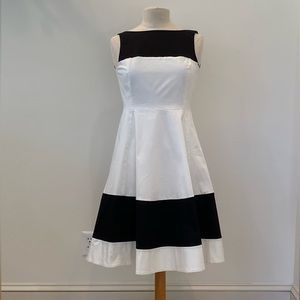 Kate Spade Womens White & Black Sleeveless Dress / Fit & Flare / Midi /Size 4